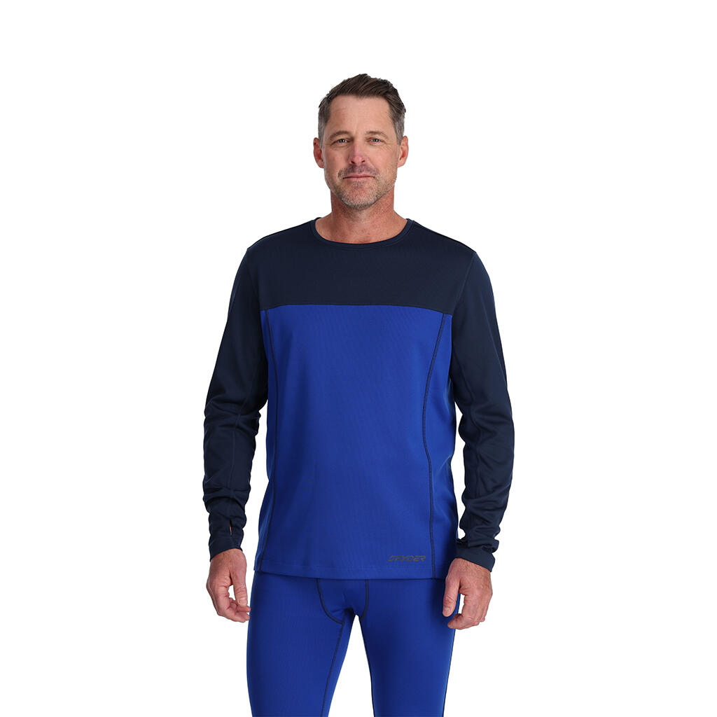 Spyder - Sous-vêtements Thermique Haut Ski Homme - Charger Crew - Sweat-shirt - Bleu - 40 M - Decathlon