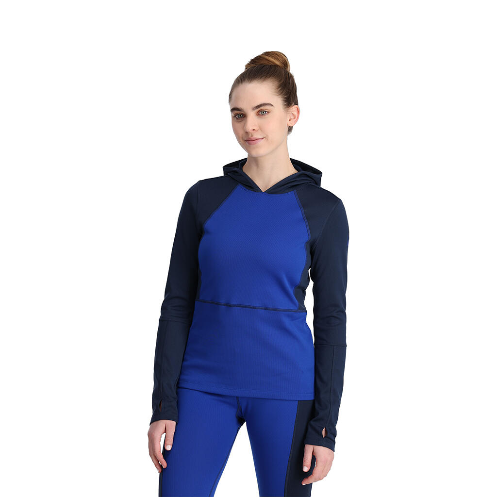 Spyder - Sweat A Capuche Ski Femme - Charger Hoodie - Sweat-shirt - Bleu - 40 M - Decathlon