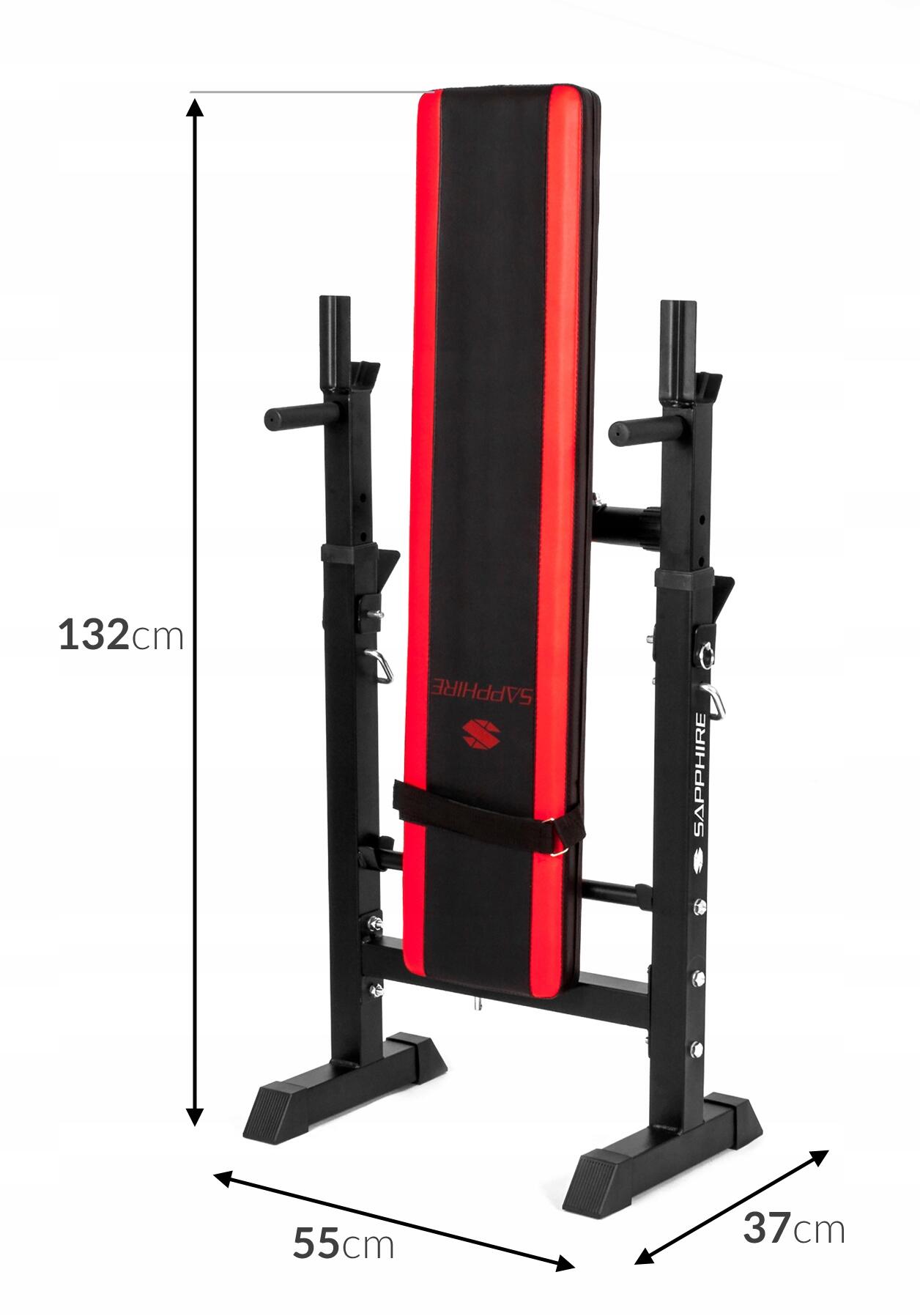 Ławka pod sztangę Sapphire XG-025 ze stojakami 7/7