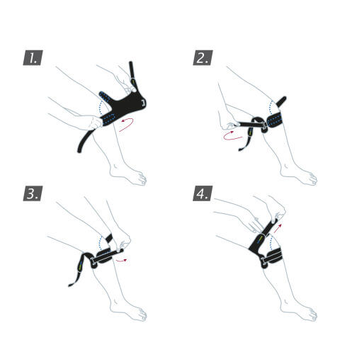 Actimove - Sports Edition - Adjustable Dual Knee Strap - Black 3/3