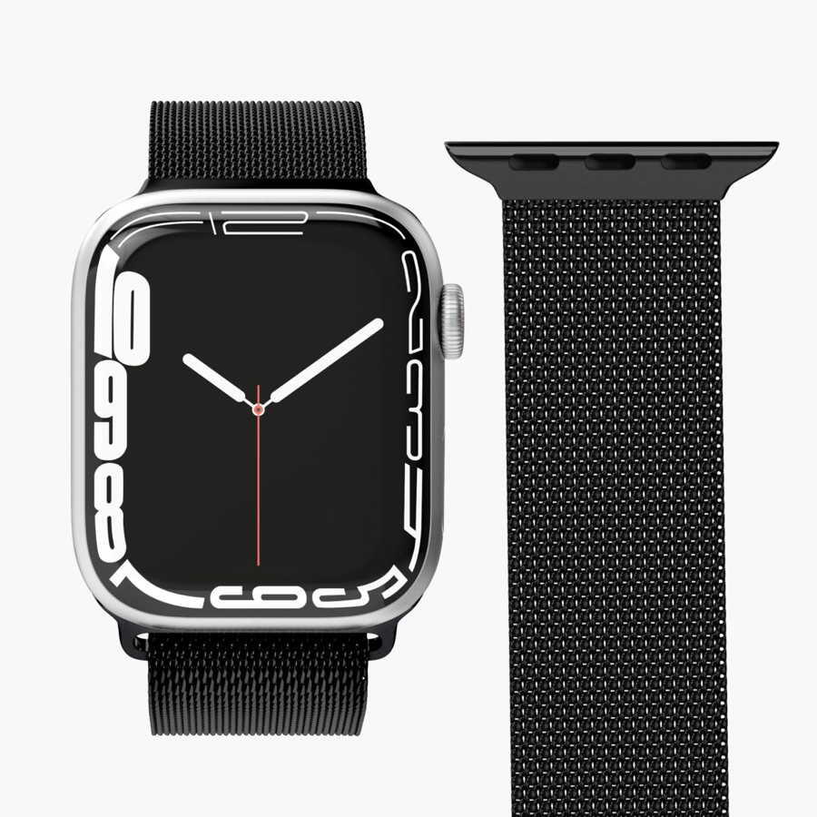 Pulseira vonmaehlen milanese loop apple watch 42-49mm preto