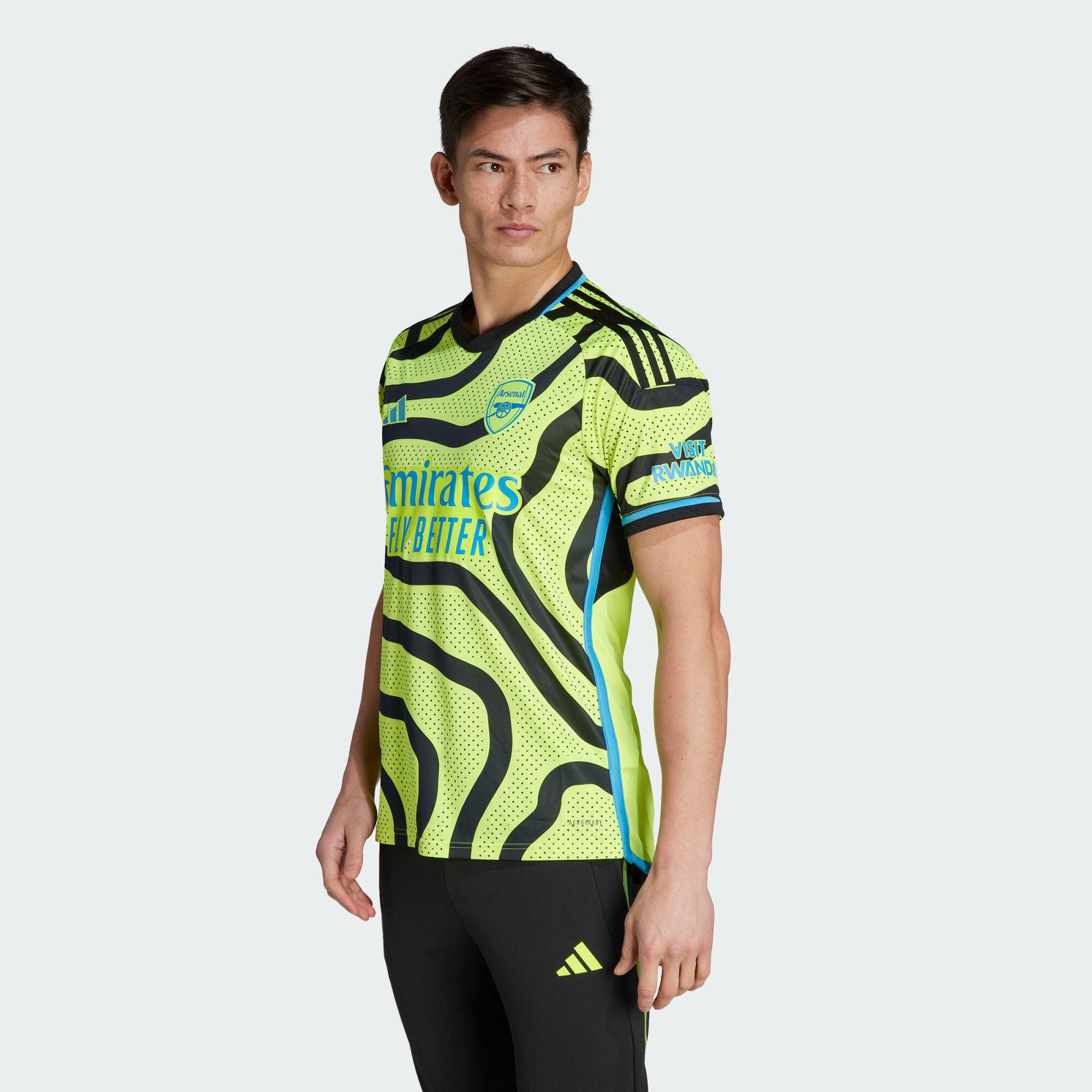 Adidas - Maillot Extérieur Arsenal 23/24 - T-shirt Manches Courtes - Jaune|noir|vert - 38 S - Decathlon