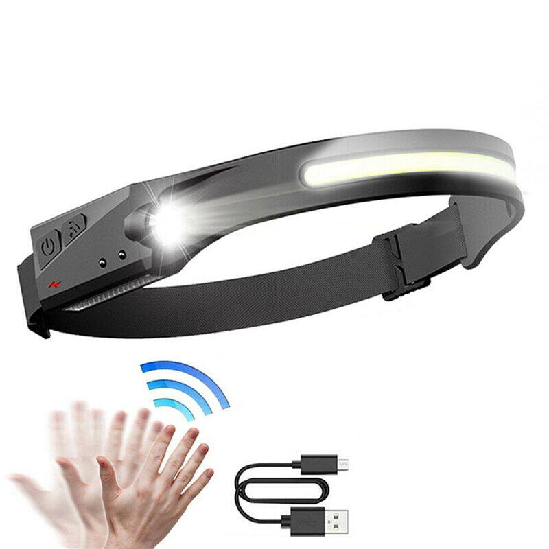LED-hoofdlamp met bewegingssensor IPX4 USB-C 1200mAh 2/4
