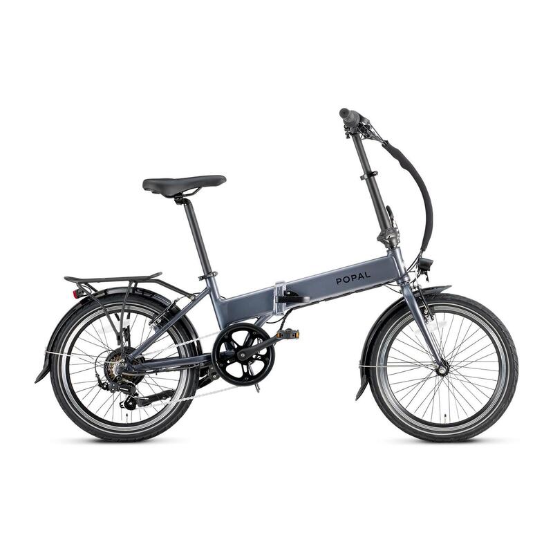 Bicicletta elettrica pieghevole Popal E-Folt 2.0 -  380Wh - 6 marce - Grigio