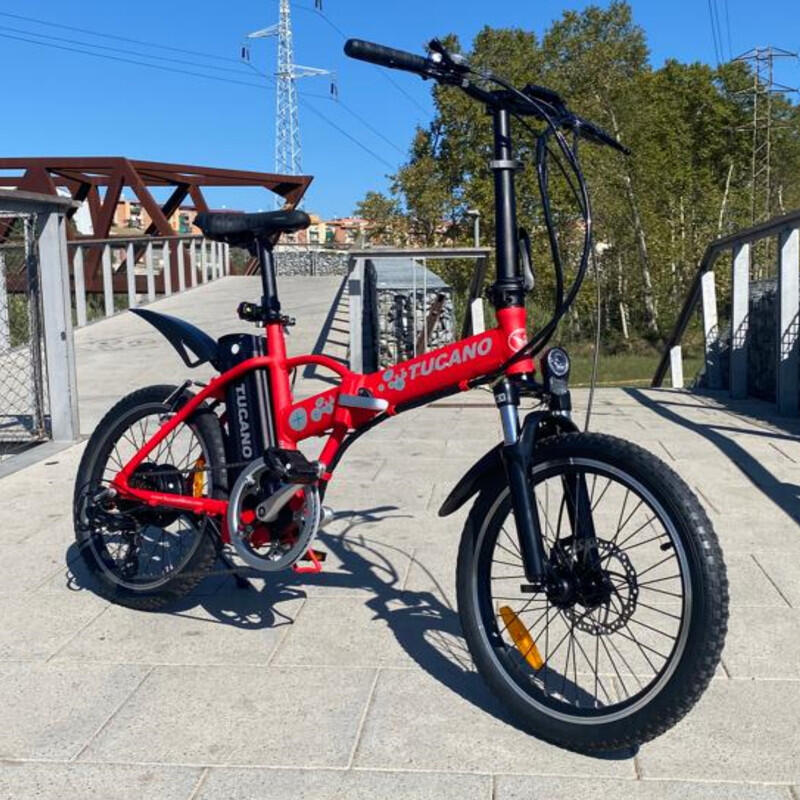 Vélo électrique pliant DeLuxe Rouge Mat