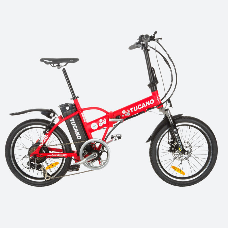 Vélo électrique pliant DeLuxe Rouge Mat