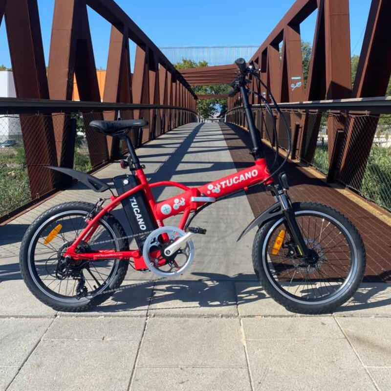 Vélo électrique pliant DeLuxe Rouge Mat