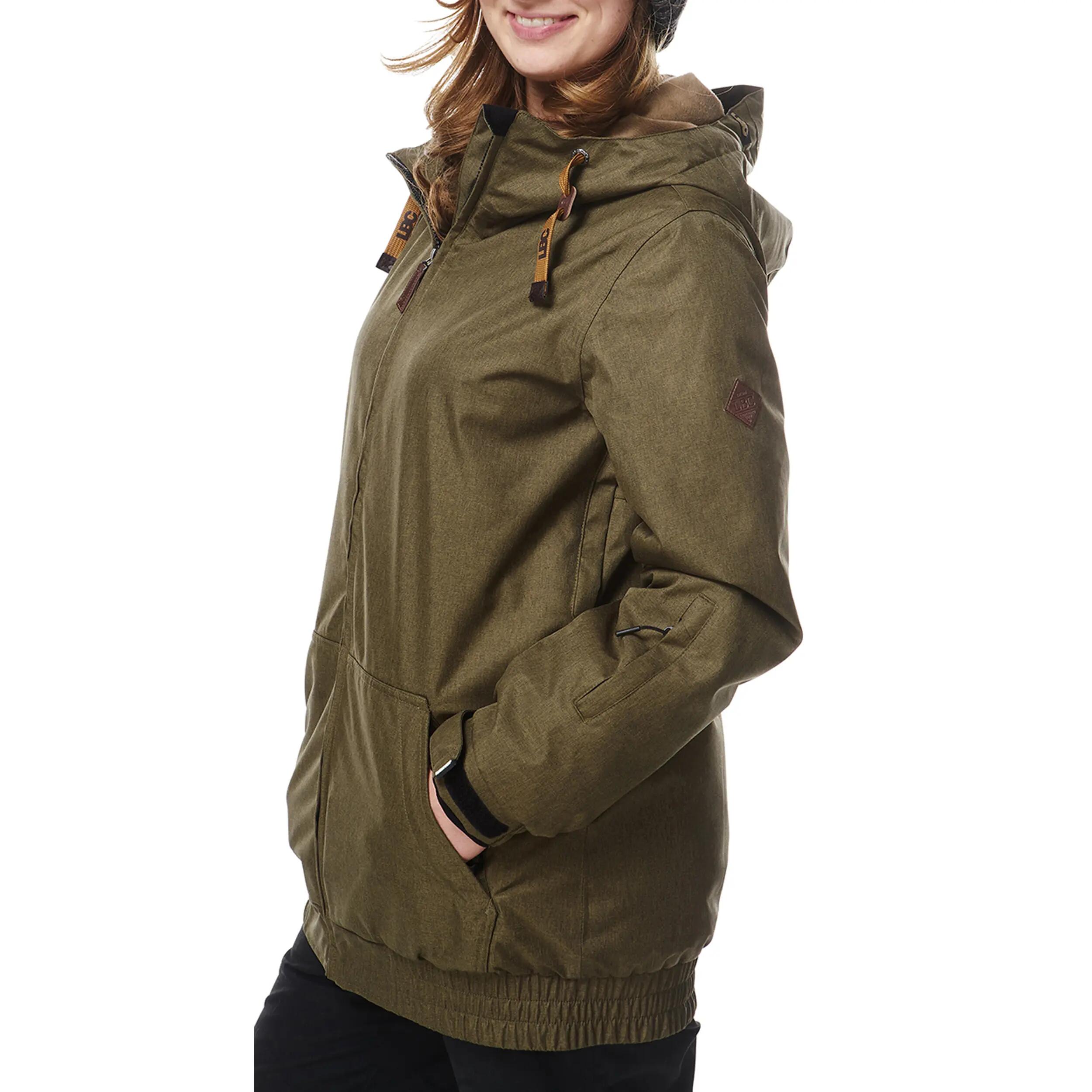 Ski-/Snowboardjacke Damen - BLOOM olive 3/5