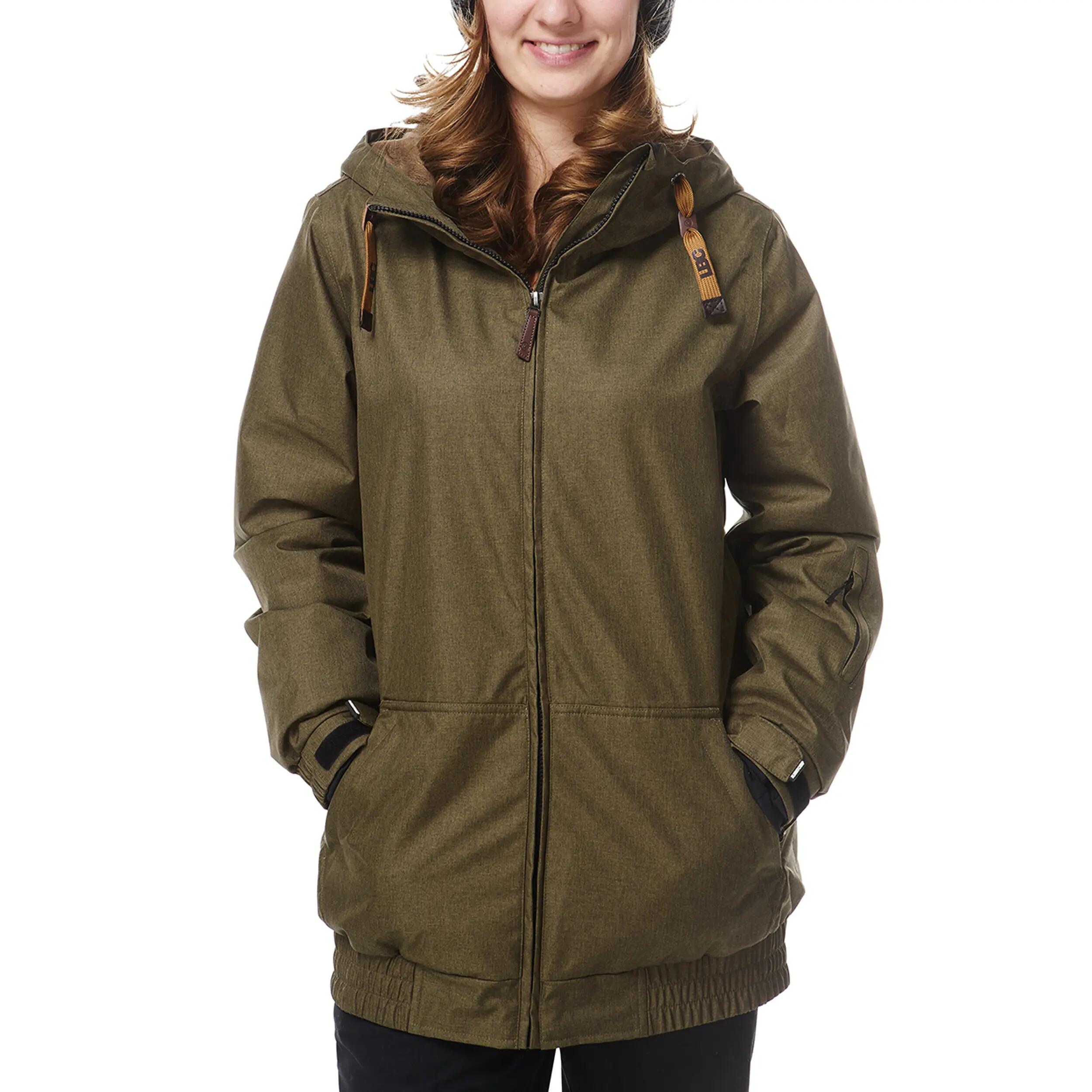 Ski-/Snowboardjacke Damen - BLOOM olive 2/5