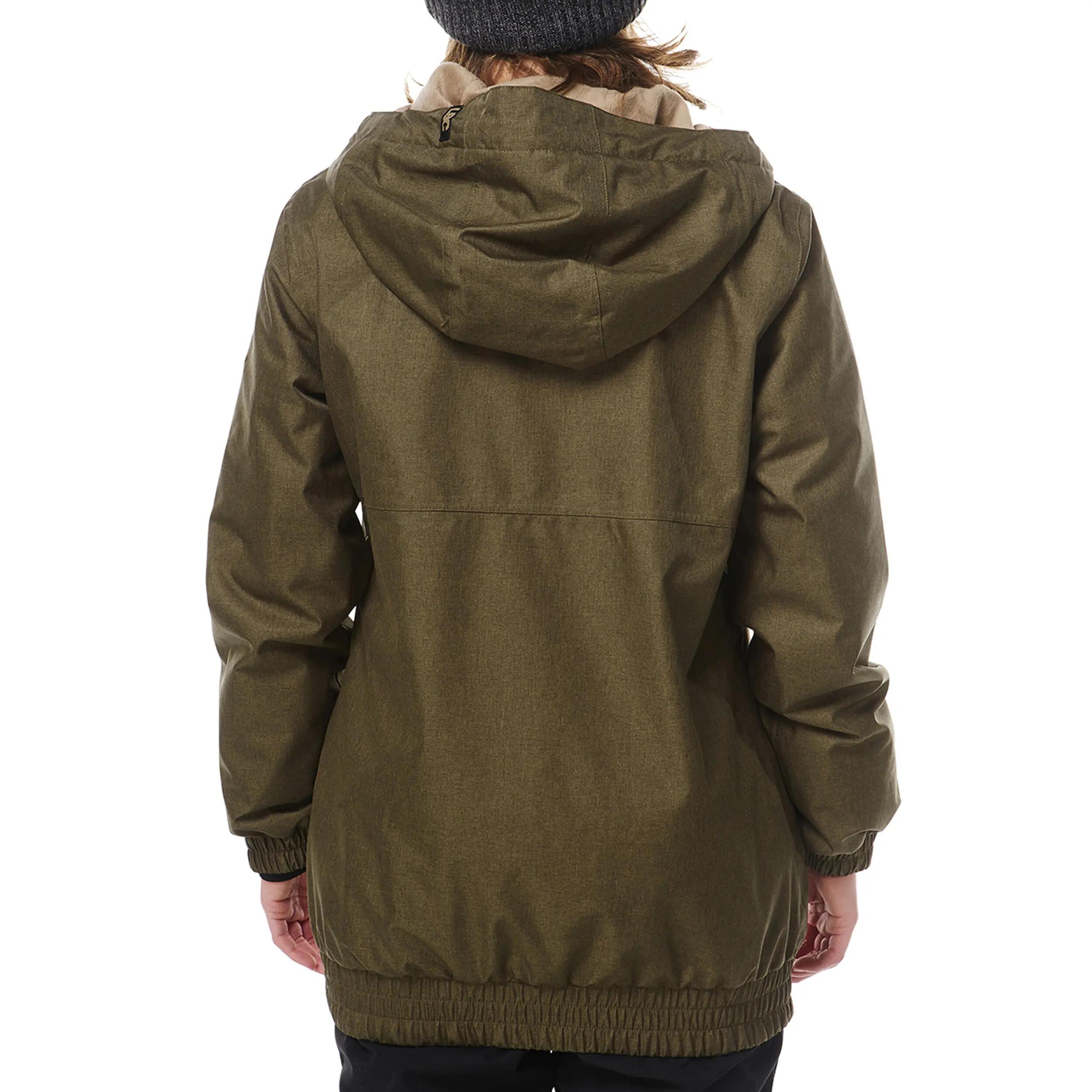 Ski-/Snowboardjacke Damen - BLOOM olive 4/5