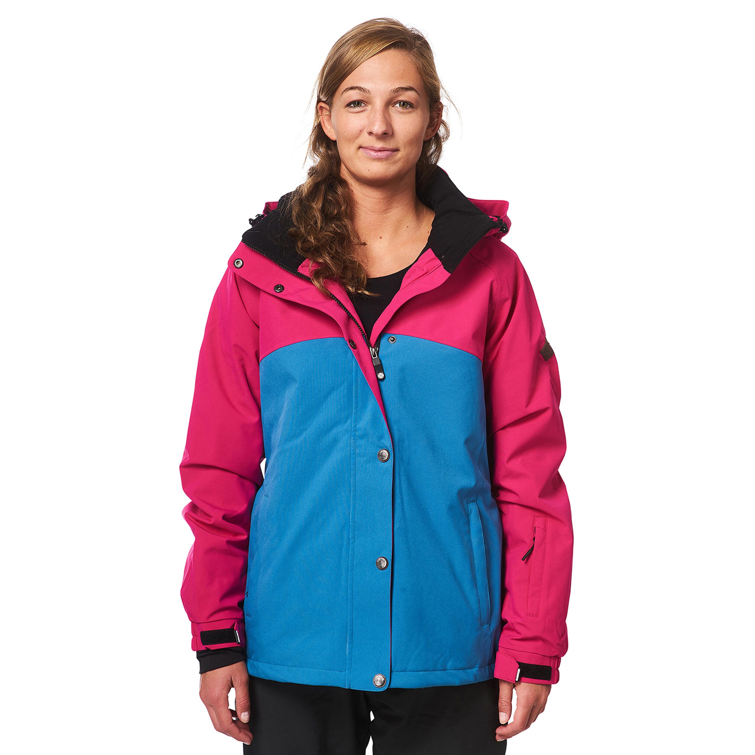 Ski-/Snowboardjacke Damen - LUNA pink faience blue 1/5