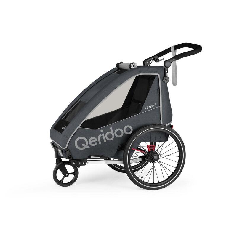 Qeridoo Fahrradanhänger QUPA 1 Grey