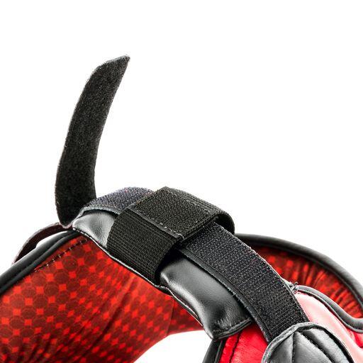 Casque de boxe intégral Pro "Full face" - Noir et rouge - Taille M