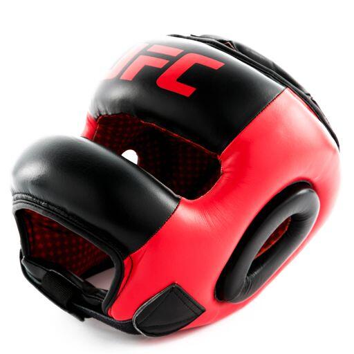 Casque de boxe intégral Pro "Full face" - Noir et rouge - Taille S