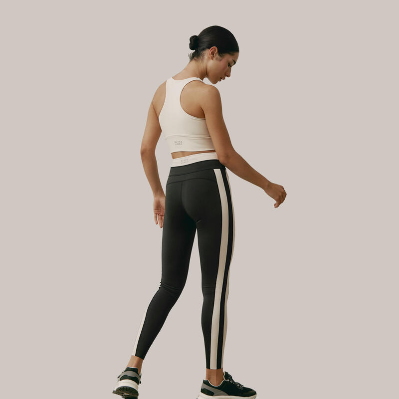 Conjunto desportivo Top+Legging Diardi&Yinyang Bicolor das mulher Black Limba