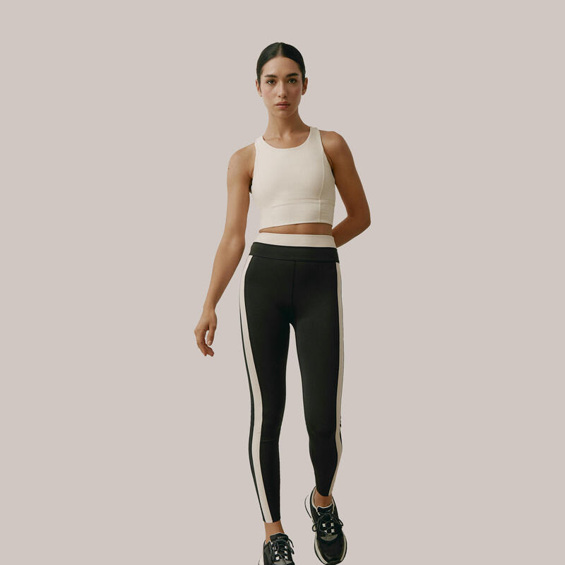 Conjunto deportivo Top+Legging Diardi&Yinyang Bicolor de mujer Black Limba