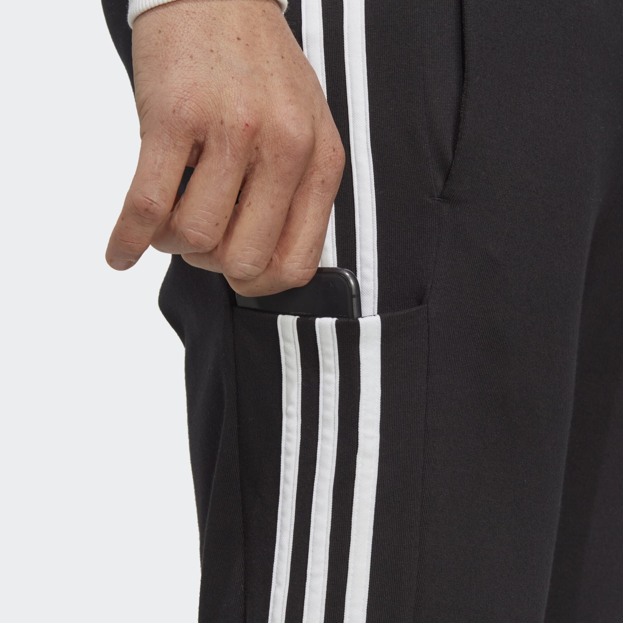 Essentials Single Jersey Tapered Open Hem 3-Stripes Pants 5/5