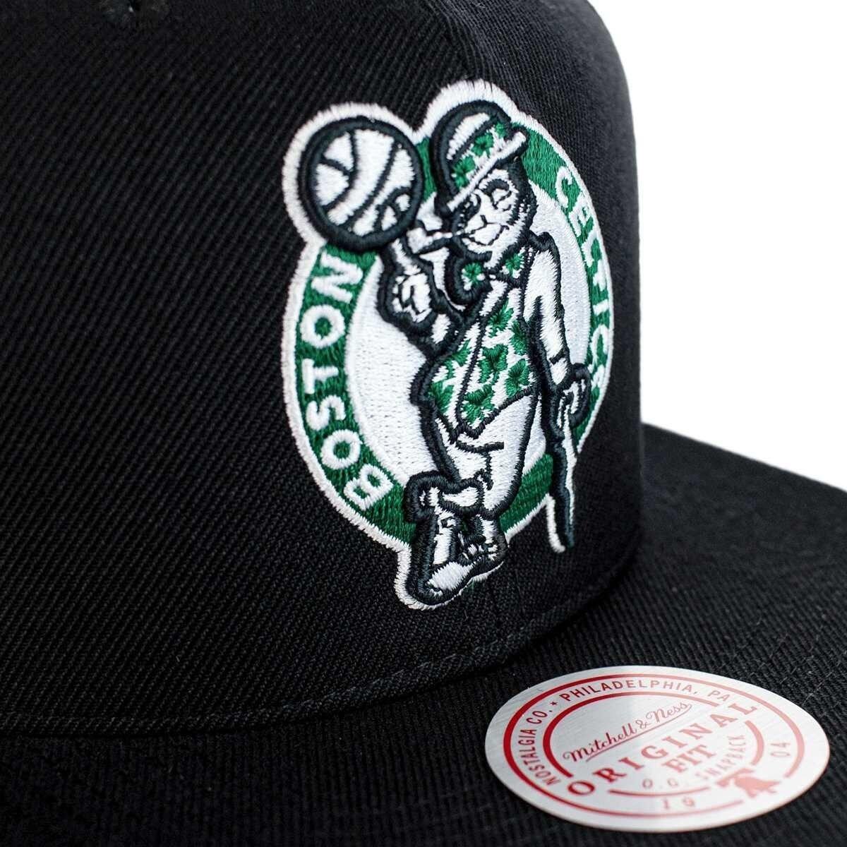 Casquette de basket homme Mitchell Ness NBA Boston Celtics noir 3/4