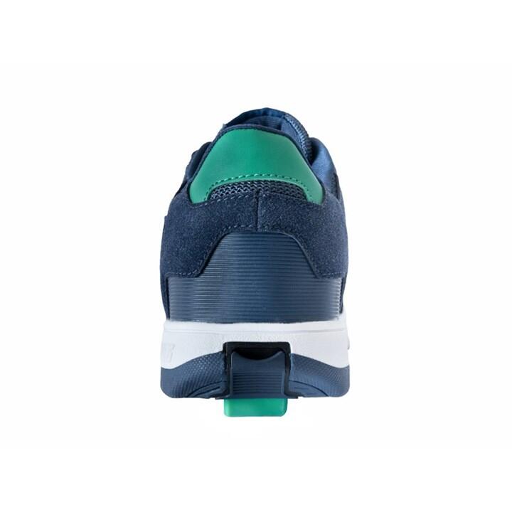 Hero - Navy/Green Wheeled Heel Shoe
