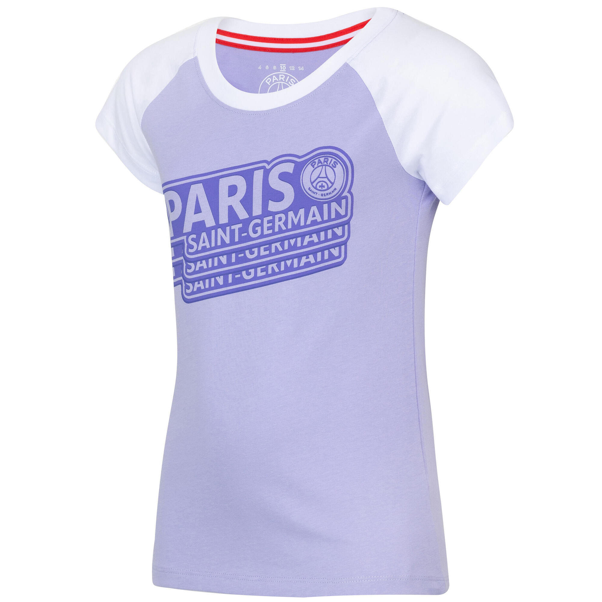 Psg - T-shirt Psg Enfant Fille - Collection Officielle Paris Saint Germain - T-shirt Manches Courtes - Violet - 12 À 14 Ans - Decathlon