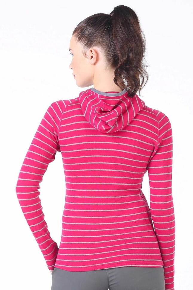 Bluza turystyczna damska z Kapturem 100% Wełna Merino - Skadi Hoodie