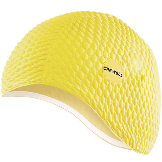 Bonnet de bain Crowell 100% caoutchouc pour cheveux longs