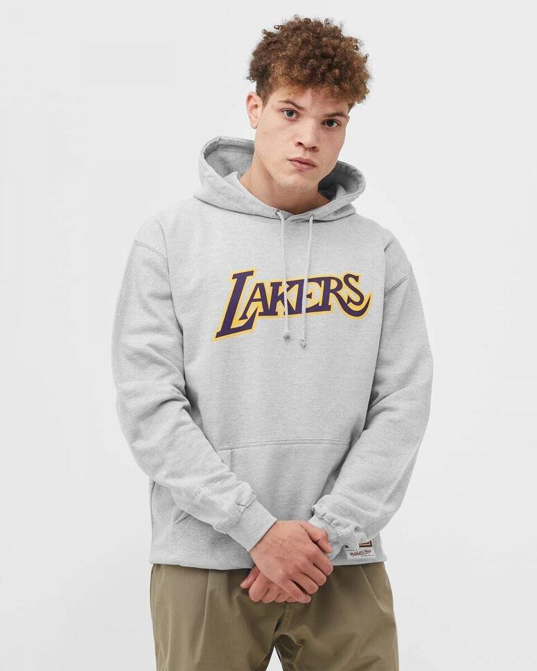 Bluza męska do koszykówki Mitchell & Ness Los Angeles Lakers szara