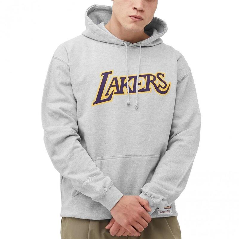 Bluza męska do koszykówki Mitchell & Ness Los Angeles Lakers szara