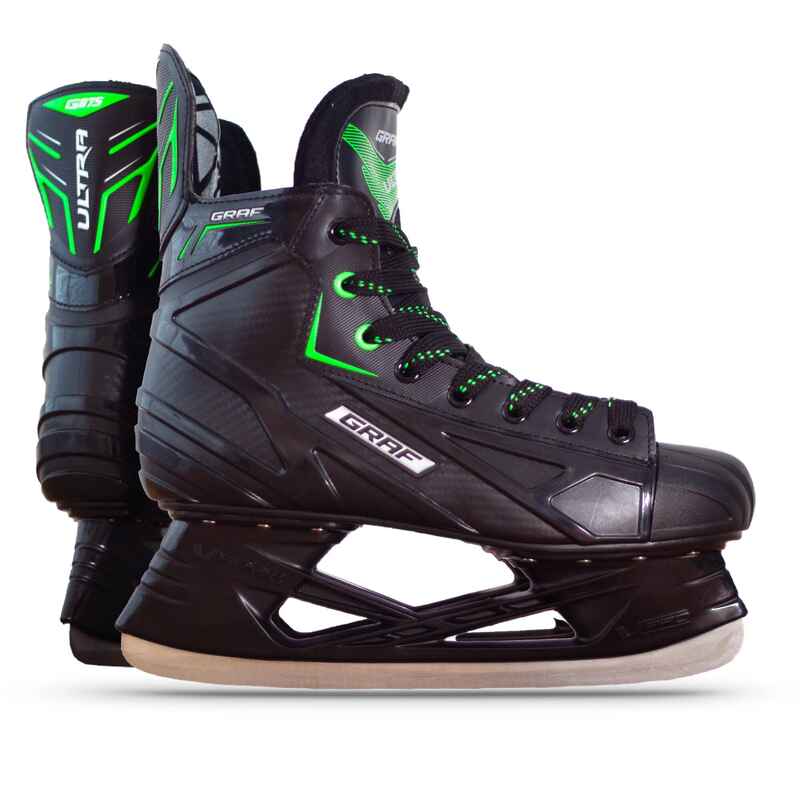 Schlittschuhe Graf Ultra G875 Green Eishockeyschlittschuhe schwarz grün