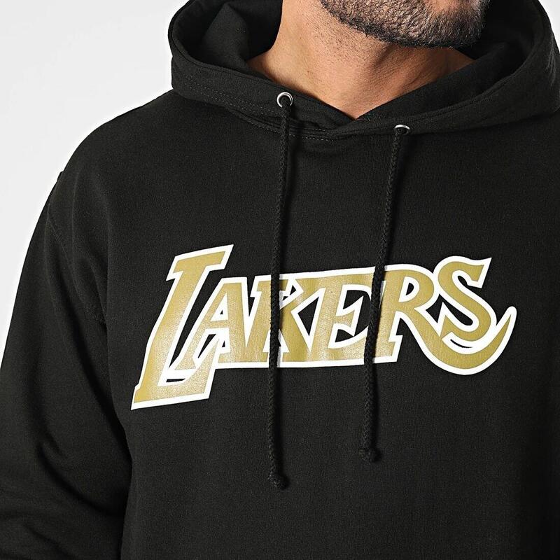 Bluza męska z kapturem do koszykówki Mitchell & Ness Los Angeles Lakers