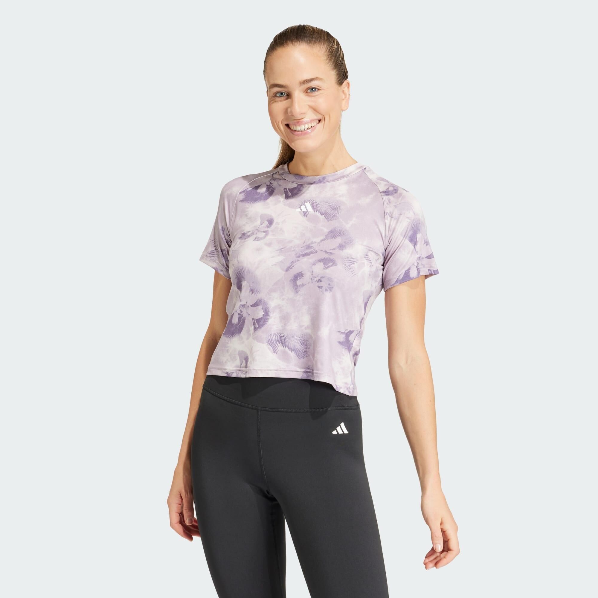 ADIDAS Train Essentials AOP Flower Tie-Dye Tee