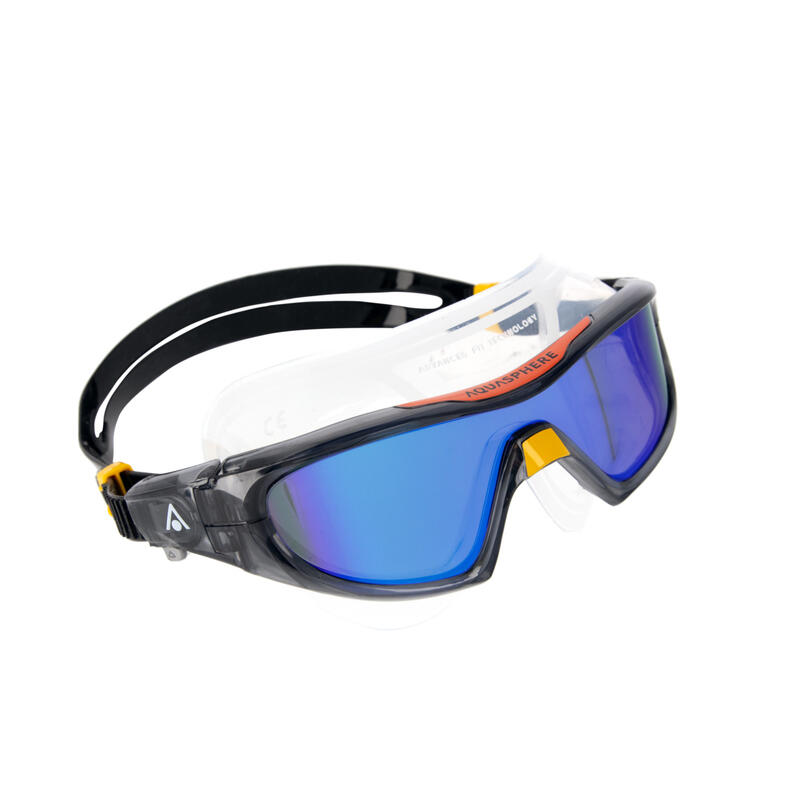 Freiwasser-Schwimmbrille verspiegelt 180° unisex - Vista Pro Titanium Mirror