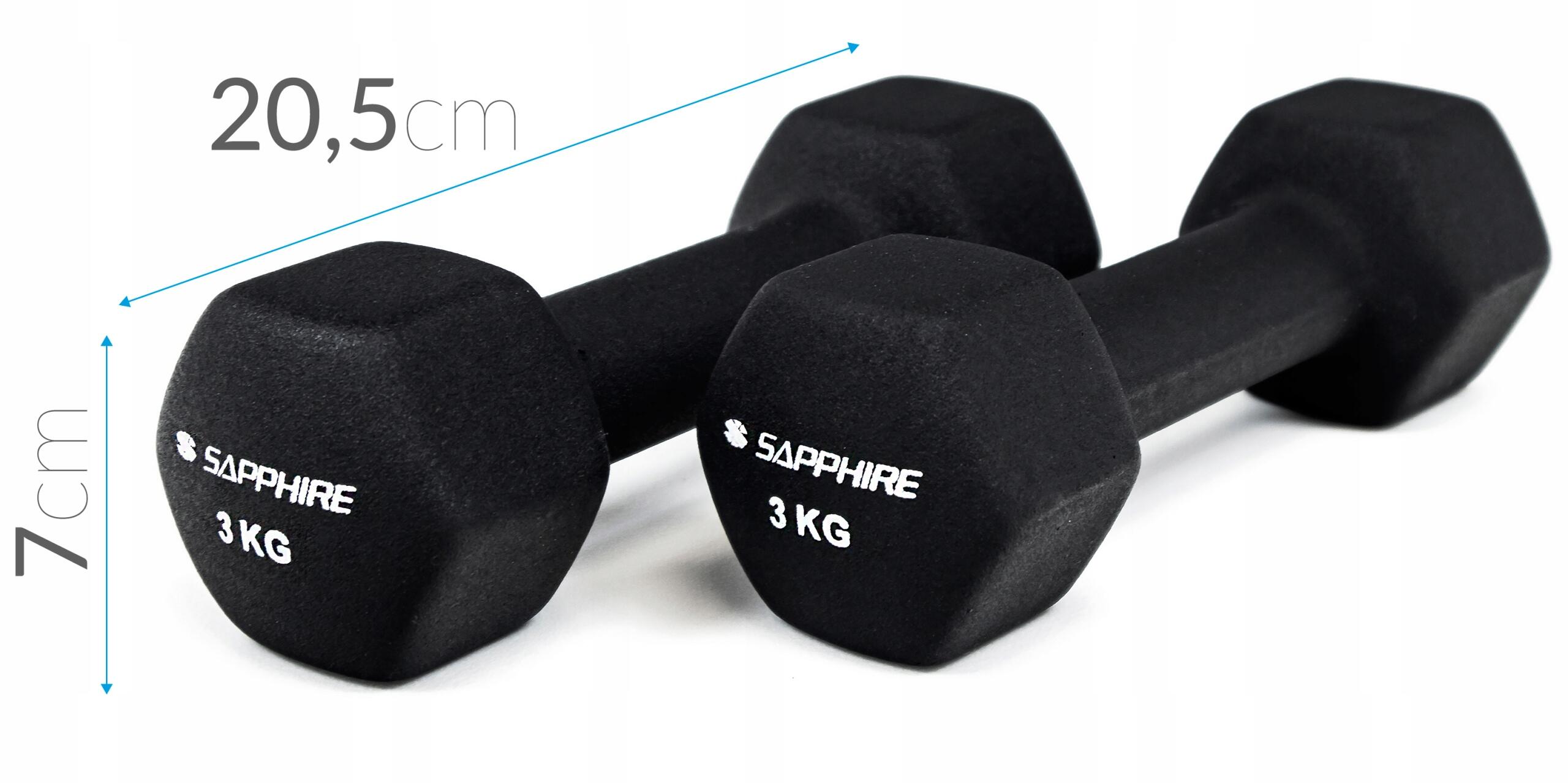 Zestaw hantelek fitness Sapphire SG-215 12kg na stojaku 6/7