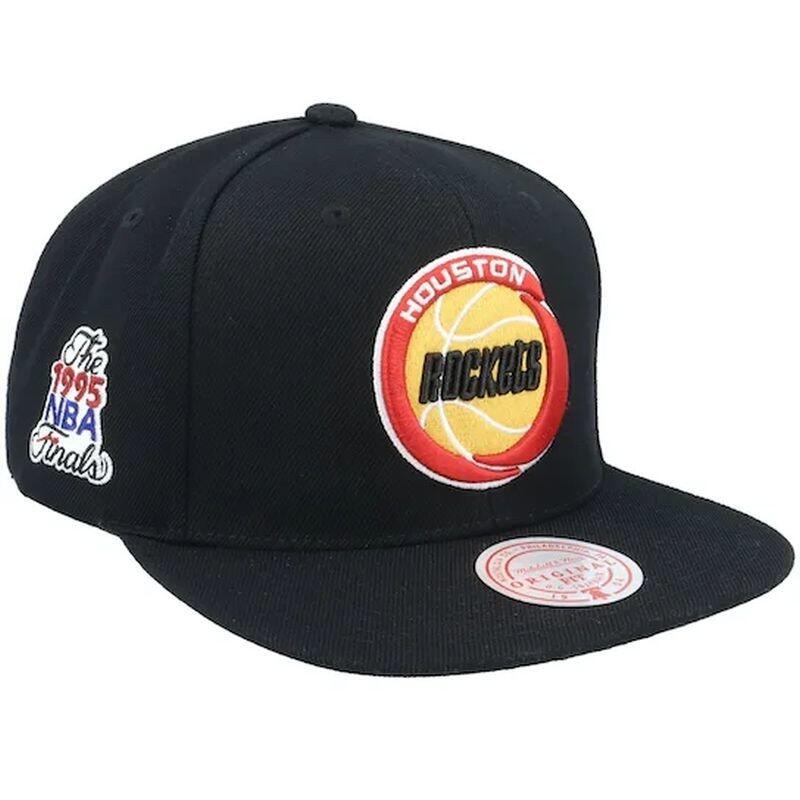 Czapka z daszkiem męska do koszykówki Mitchell & Ness NBA Houston Rockets czarna