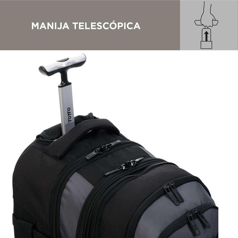 Mochila de viagem com rodas + Mochila de costas removível  TOTTO 30L