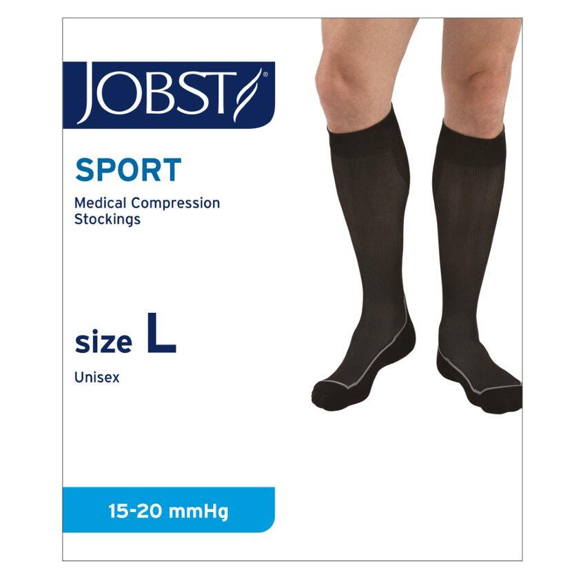 Jobst Knee High Compression Socks - Cool Black - Large 1/3