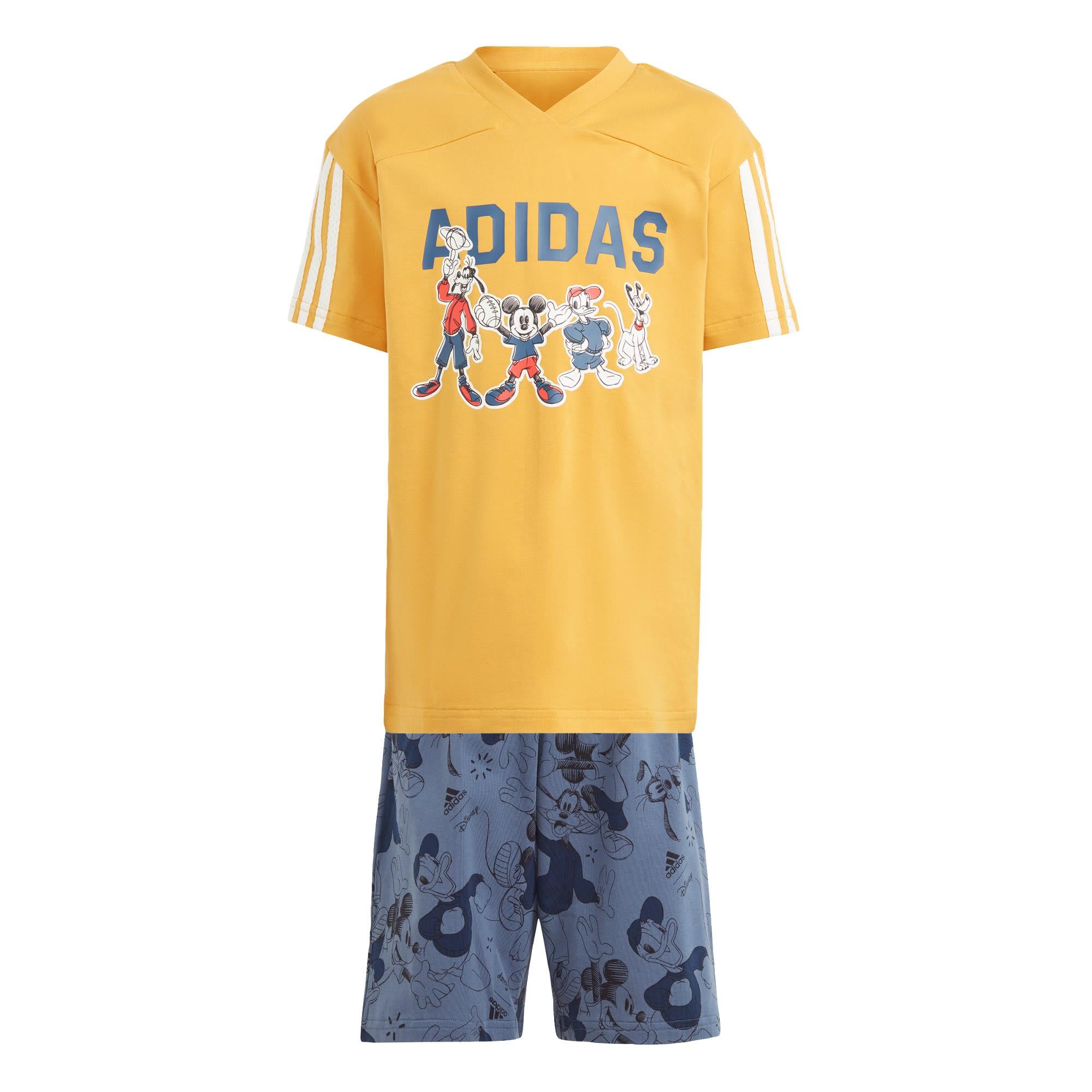 Adidas - Ensemble T-shirt Adidas X Disney Mickey Mouse - Survêtement - Blanc|jaune - 4 À 6 Ans - Decathlon