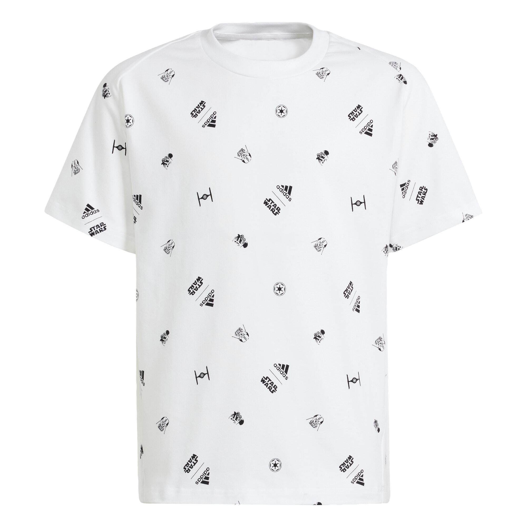 Adidas - T-shirt Adidas X Star Wars Z.n.e. Enfants - T-shirt Manches Courtes - Blanc|noir - 7-8 Ans - Decathlon