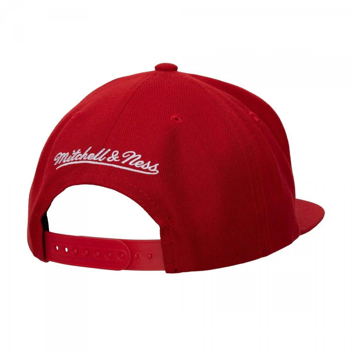 Czapka z daszkiem męska do koszykówki Mitchell & Ness NBA Miami Heat czerwona 2/2
