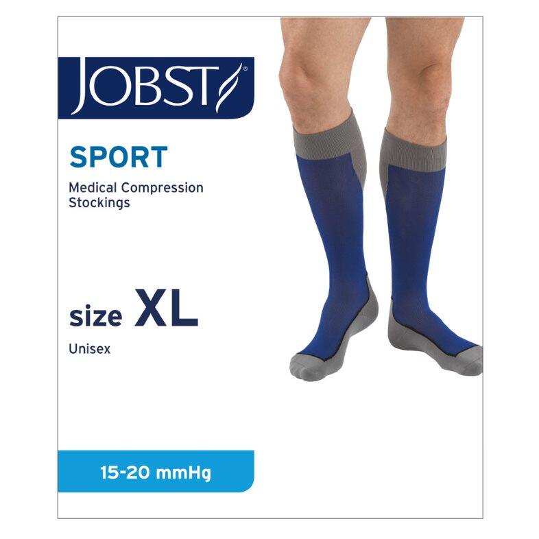 Jobst Unisex Knee High Compression Socks - Royal Blue - Large 1/3