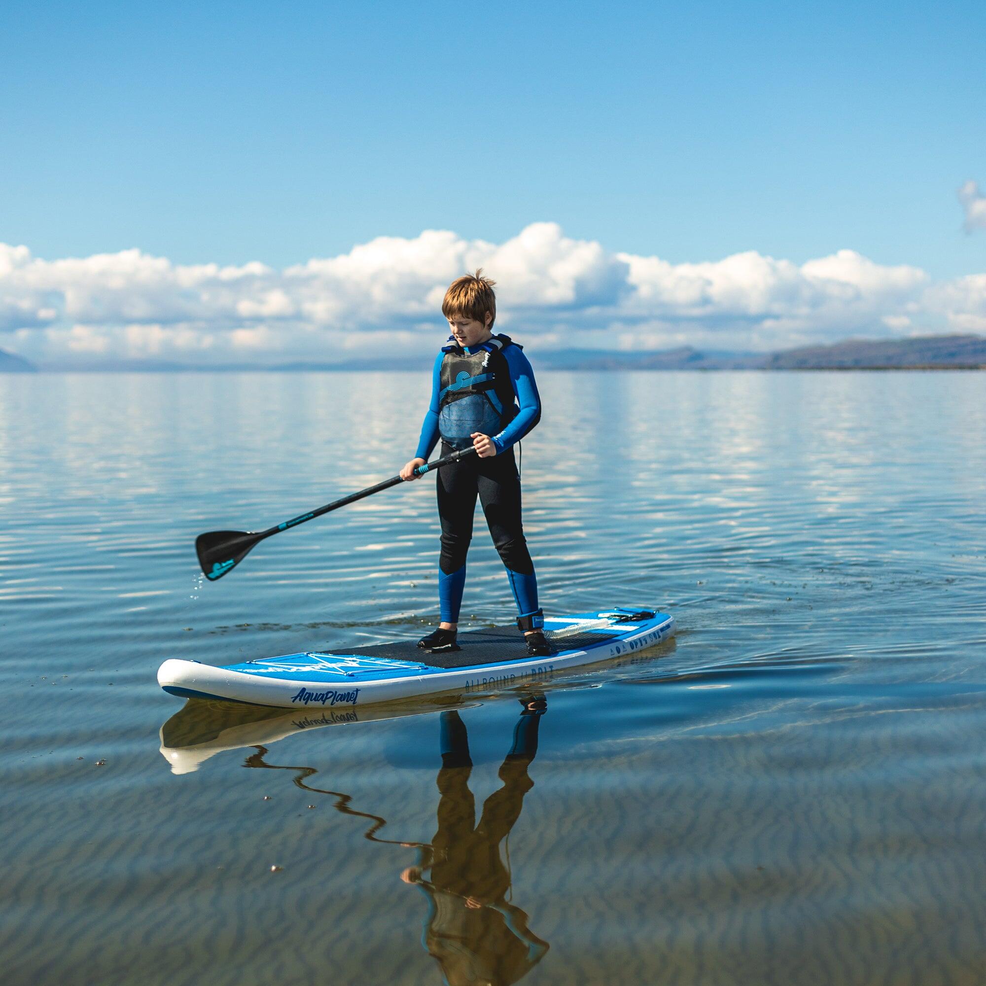 Aquaplanet BOLT 9'4 Junior Inflatable Paddle Board Package - Blue 5/6