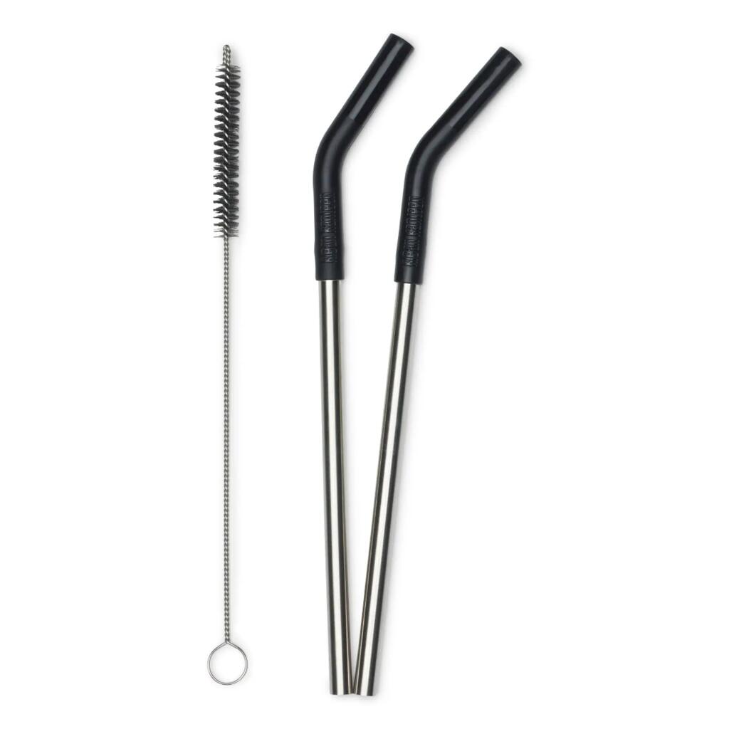 Klean Kanteen Stainless Steel Straw Set 2 Pack Black