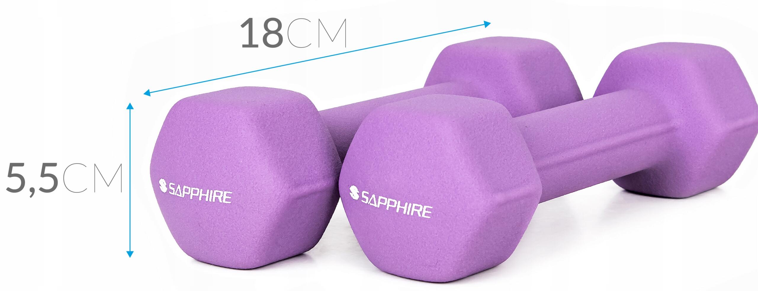 Zestaw hantelek fitness Sapphire SG-210 6KG na stojaku 7/7