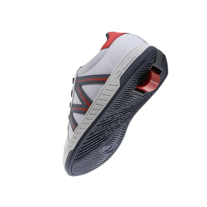 Classic - White/Navy/Red Wheeled Heel Shoe