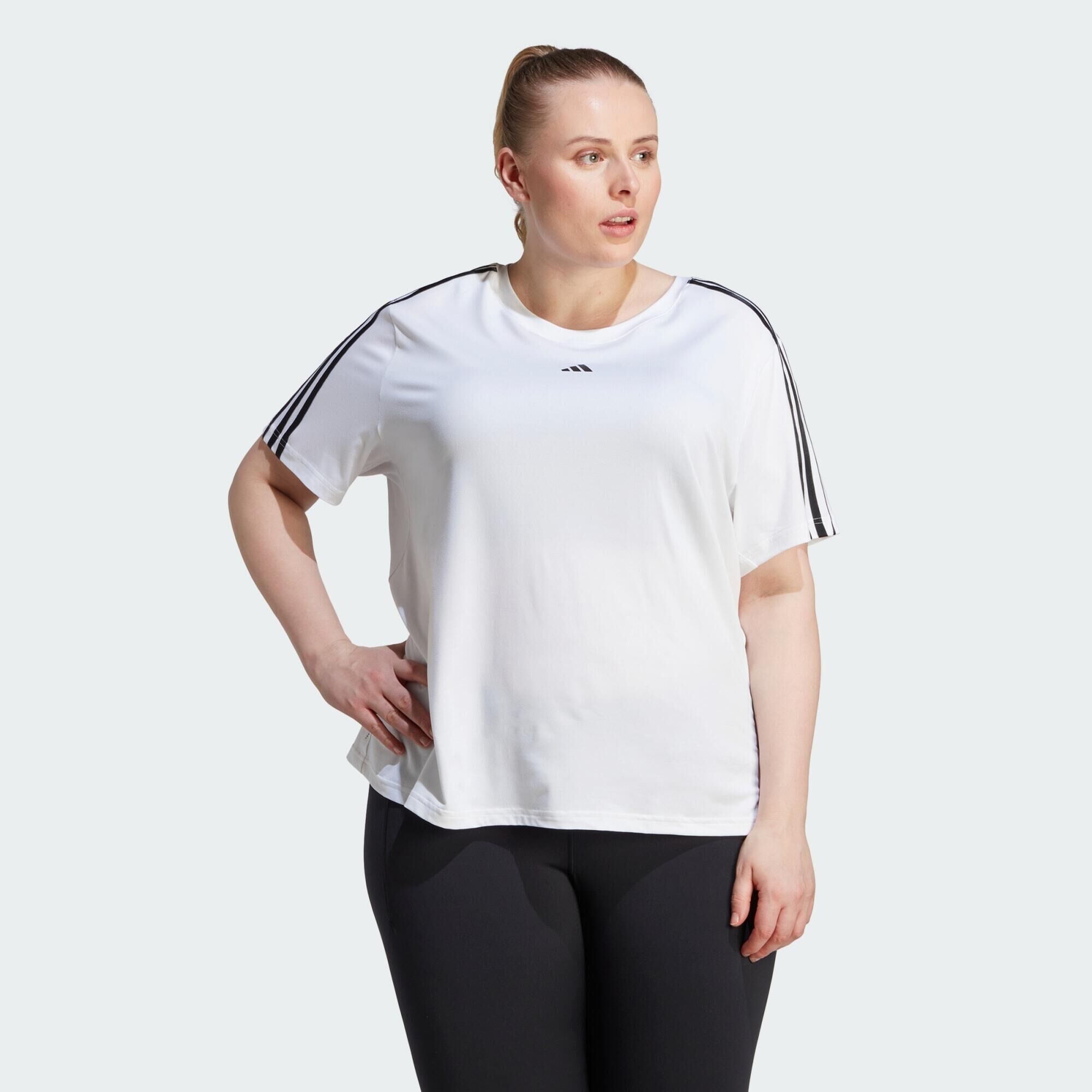 ADIDAS AEROREADY Train Essentials 3-Stripes Tee (Plus Size)