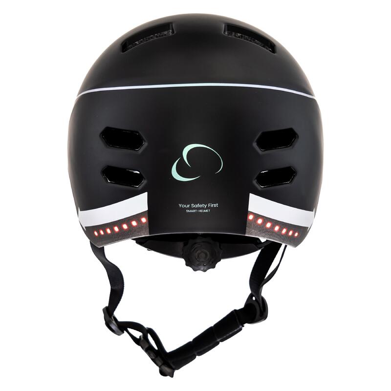 Casco Inteligente smartGyro smart Helmet, Patinetes y Bicicletas, M Black