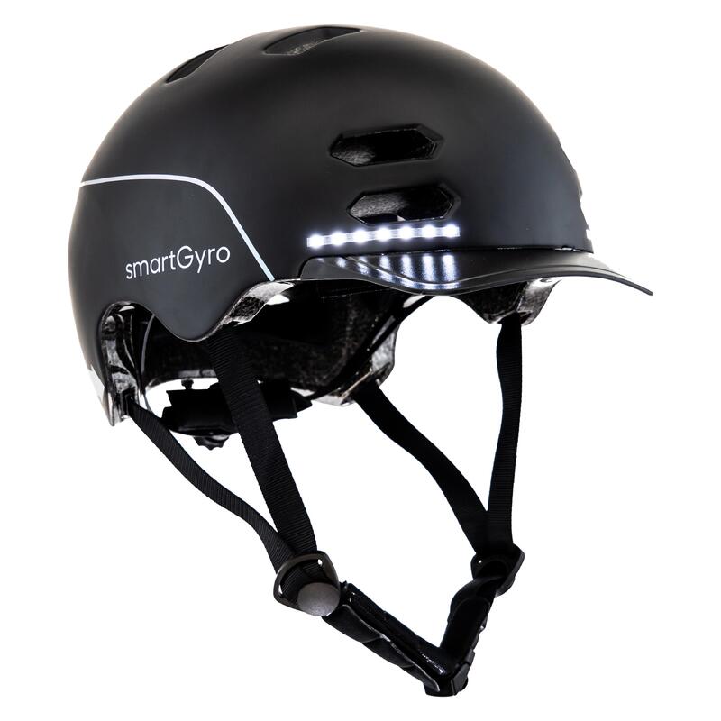 Casco Inteligente smartGyro smart Helmet, Patinetes y Bicicletas, L, Black