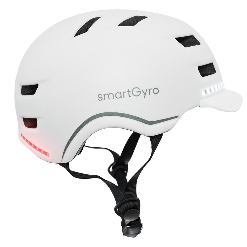 Casco Inteligente smartGyro Smart Helmet Max, Patinetes y Bicicletas, L White