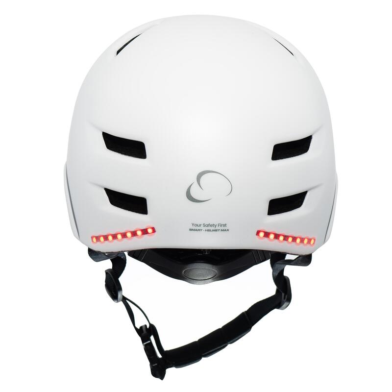 Casco Inteligente smartGyro Smart Helmet Max, Patinetes y Bicicletas, L White