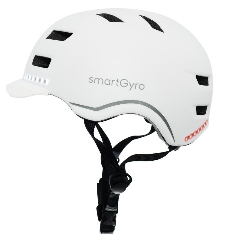 Casco Inteligente smartGyro Smart Helmet Max, Patinetes y Bicicletas, L White